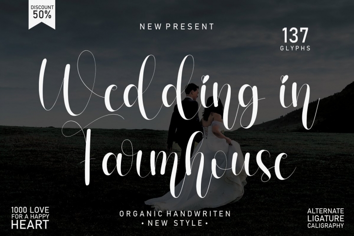 Wedding In Farmhouse font Font Download