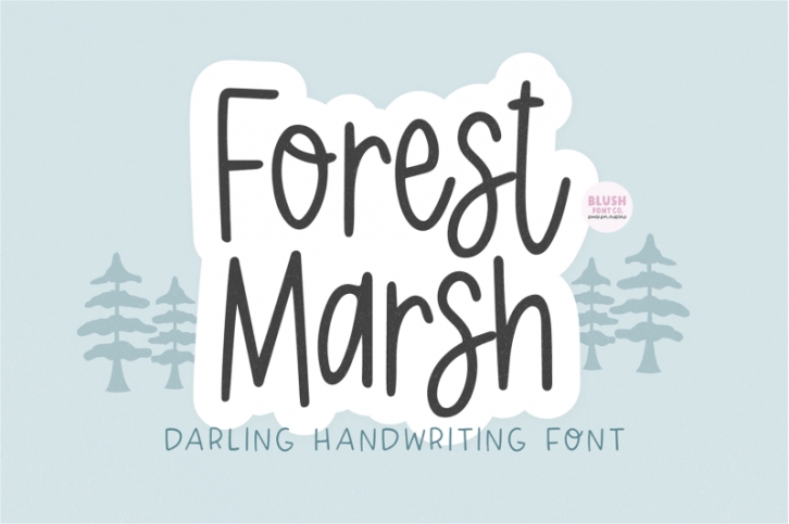 FOREST MARSH Cute Handwriting Font Font Download