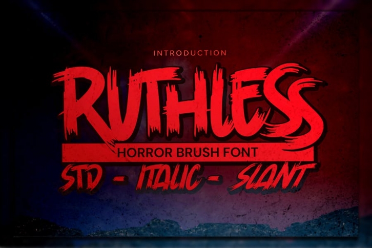 Ruthless - Horror brush Font Font Download
