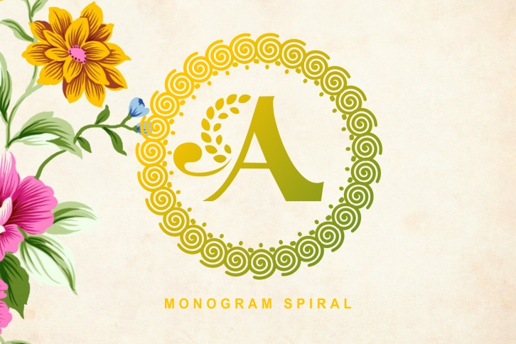 Monogram Spiral Font Download