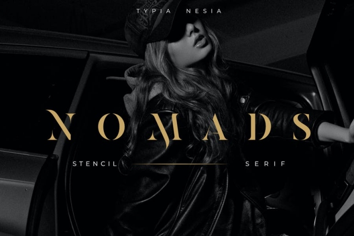 Nomads - Classy and Glamour Stencil Serif Font Download