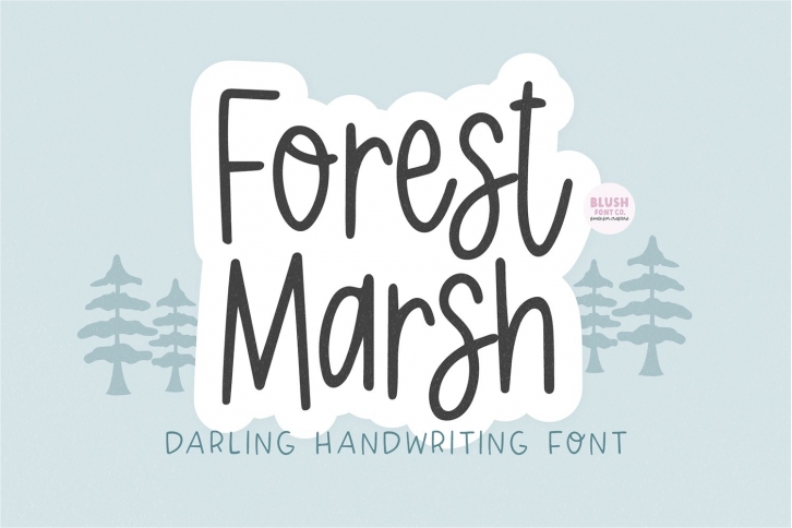 FOREST MARSH Cute Handwriting Font Download