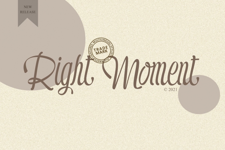 Right Moment // Romantic Typeface Font Download