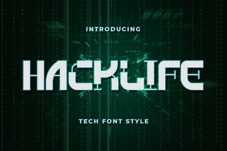 Hacklife – Tech Font Style Font Download