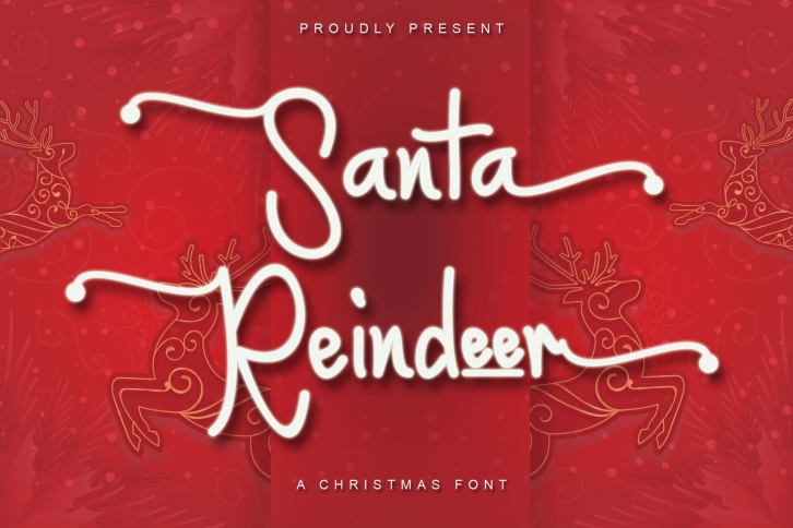 Santa Reindeer Font Download