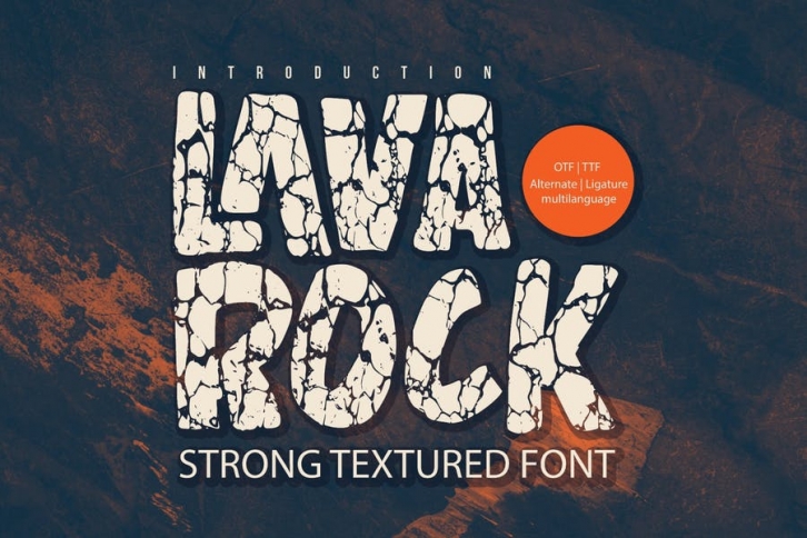 Lavarock - Textured Sans Font Download