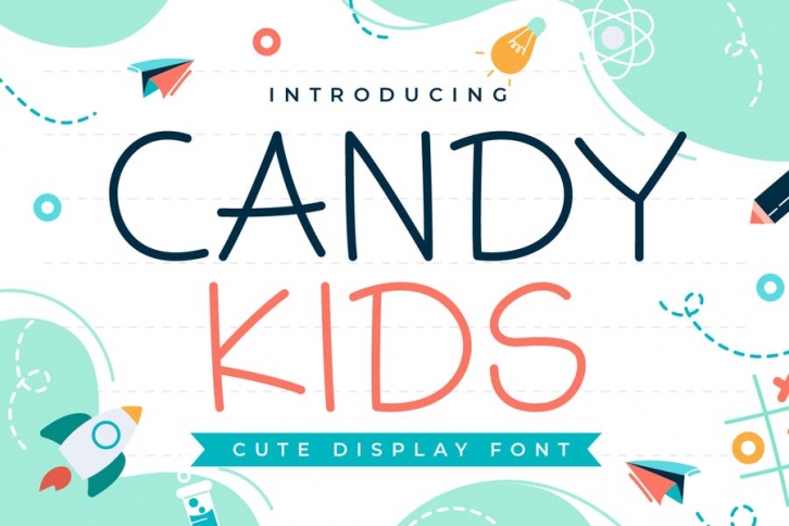 Candy Kids - Cute Handwriting Display Font Font Download