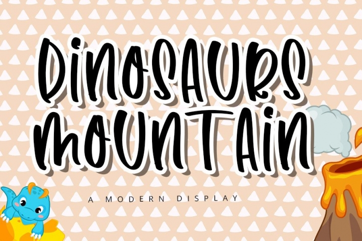 Dinosaurs Mountain Font Download