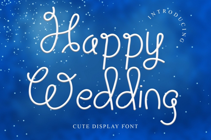 Happy Wedding Display Font Download