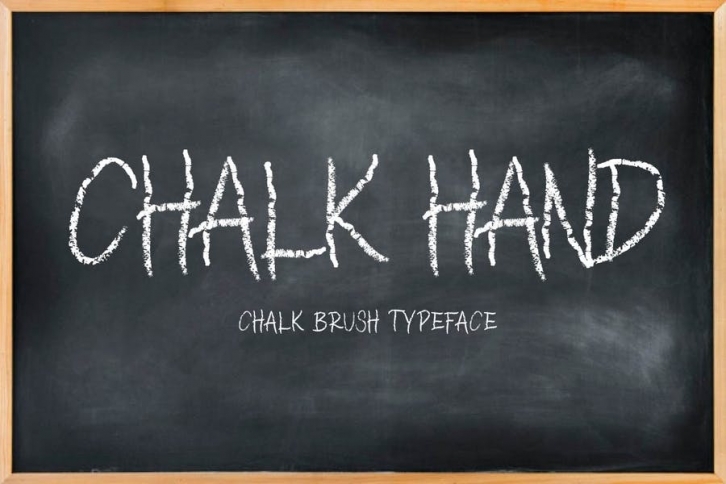 AM CHALK HAND - Brush Font Font Download