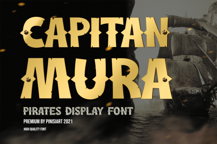 Capitan Mura - pirate display font Font Download
