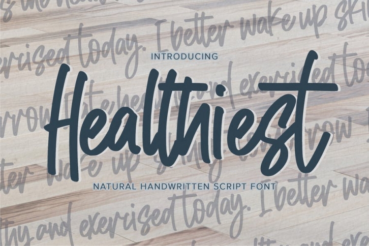 Healthiest  -Natural Handwritten Script Font Font Download