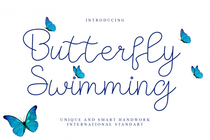 Butterfly Swimming Font Download