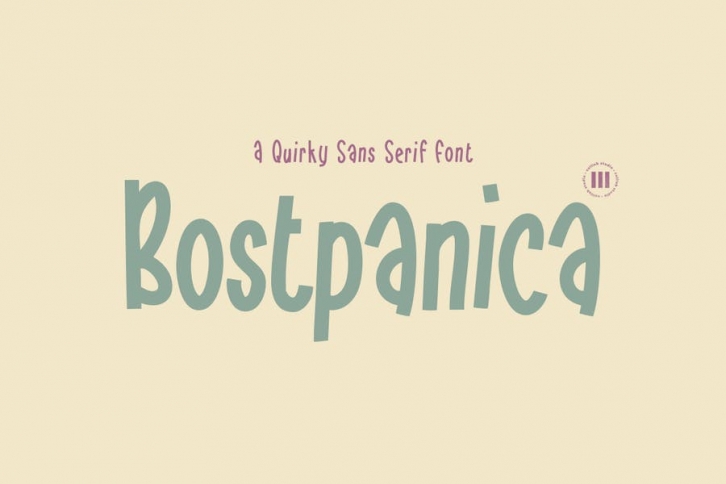 Bostpanica - A Playful Font Font Download