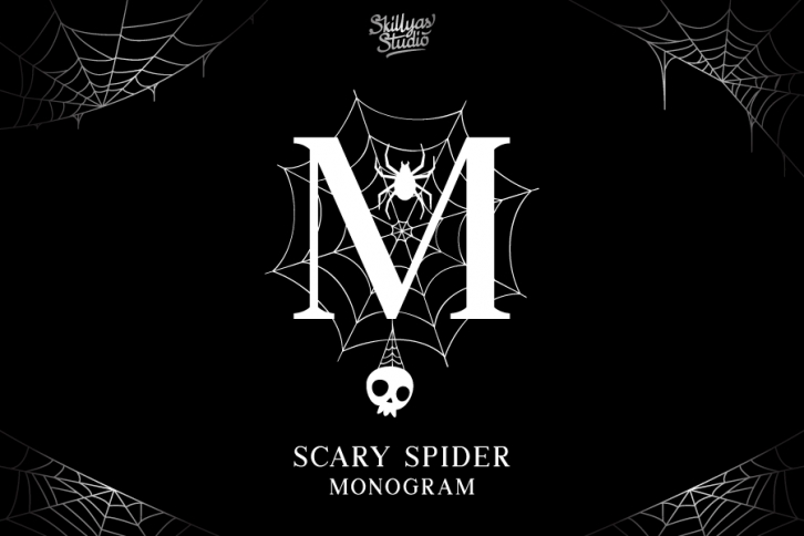 Scary Spider Monogram Font Download