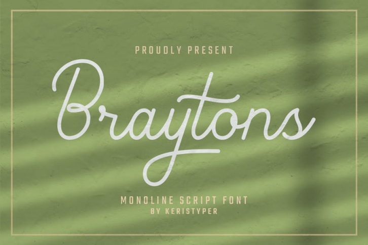 Braytons Monoline Font Font Download