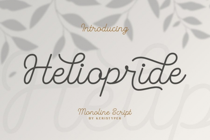 Heliopride Monoline Font Font Download