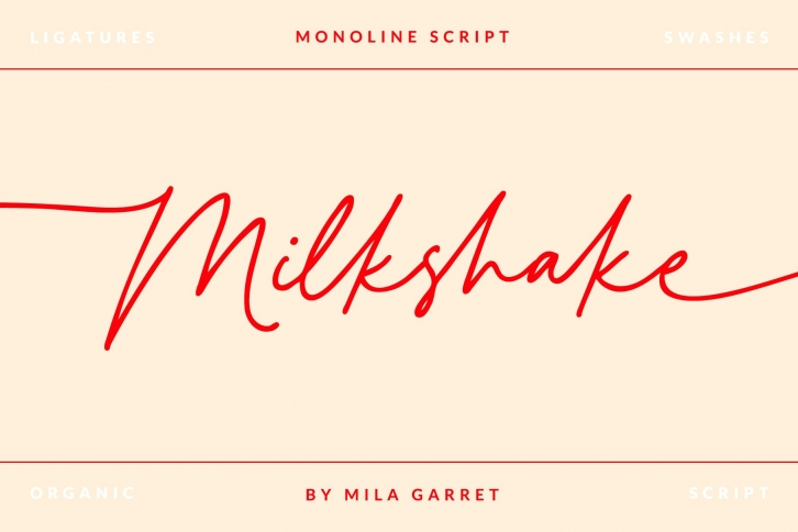 Milkshake Modern Handwritten Script Font Download