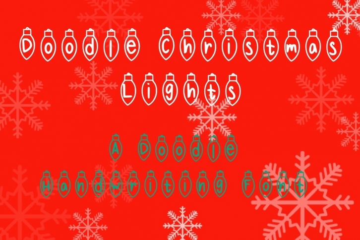 Christmas Doodle Lights Handwritten Font Download