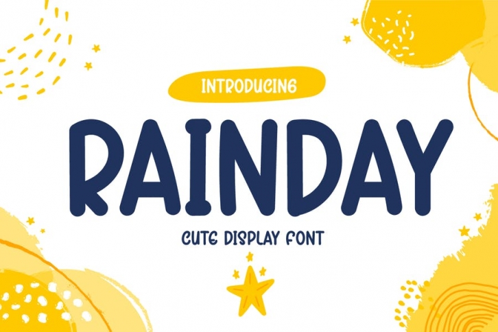 Rainday - Cute Display Font Font Download