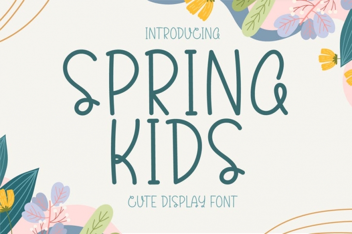 Spring Kids - Handwritten Display Font Font Download