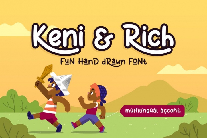 Keni&Rich - Fun Cartoon Display Font Font Download