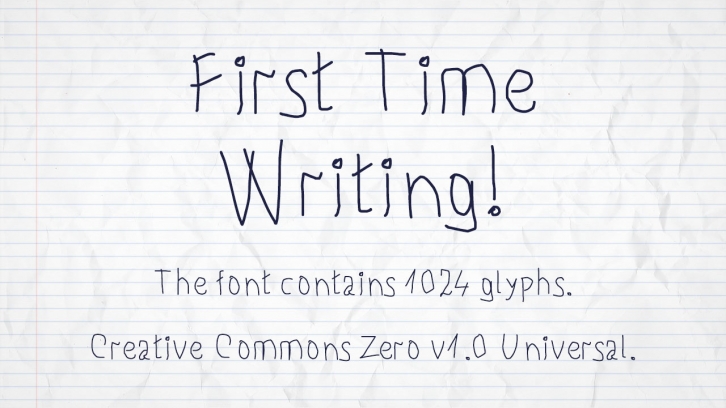 First Time Writing ! Font Download