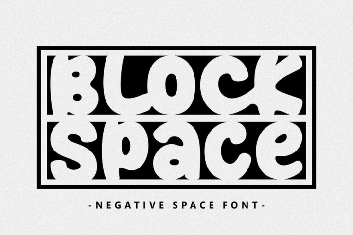 Block Space - Negative Space Font Font Download