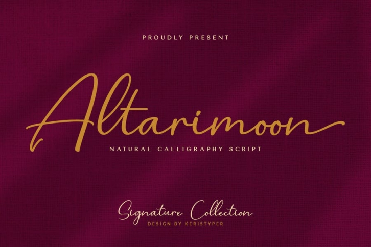 Altarimoon Natural Calligraphy Script Font Font Download