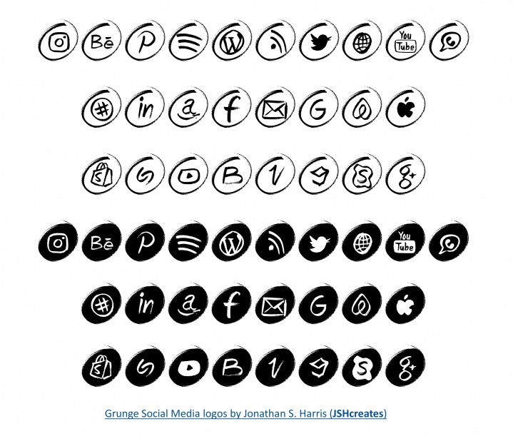 GRUNGE Social Media Font Download