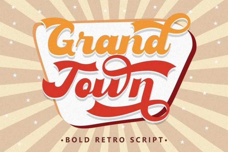 Grandtown - Bold Retro Script Font Download