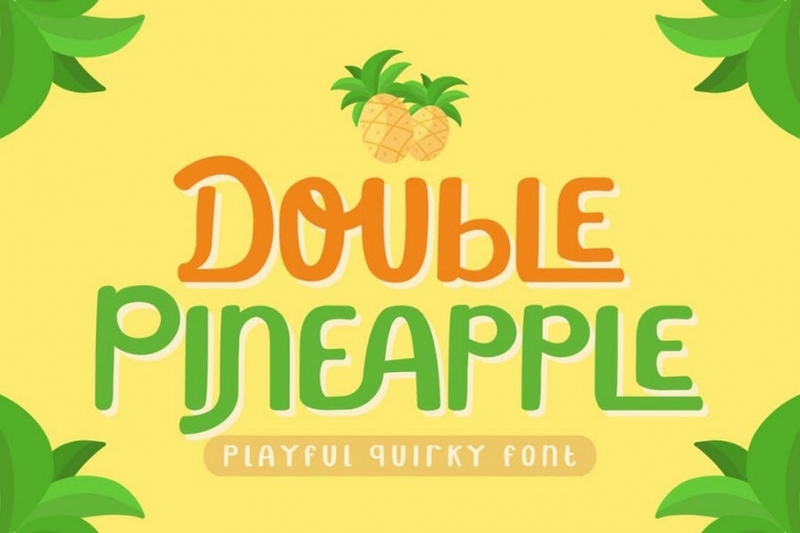 Double Pineapple - Playful Quirky Font Font Download