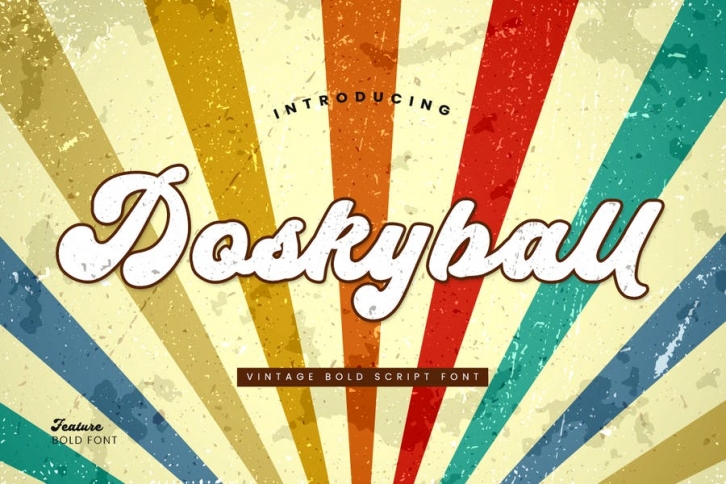 Doskyball Vintage Bold Script Font Font Download