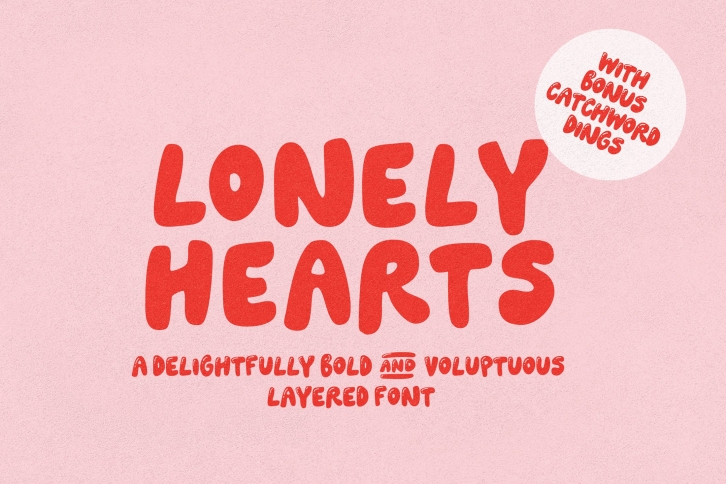 Lonely Hearts Layered Font Download