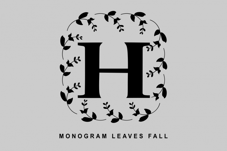 Monogram Leaves Fall Font Download