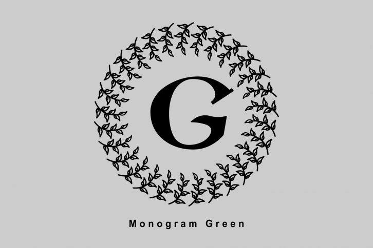 Monogram Green Font Download