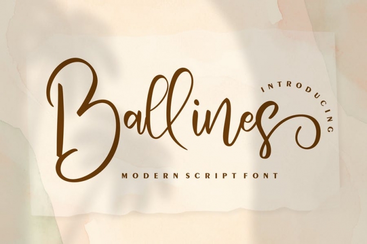 Ballines Modern Script Font Download