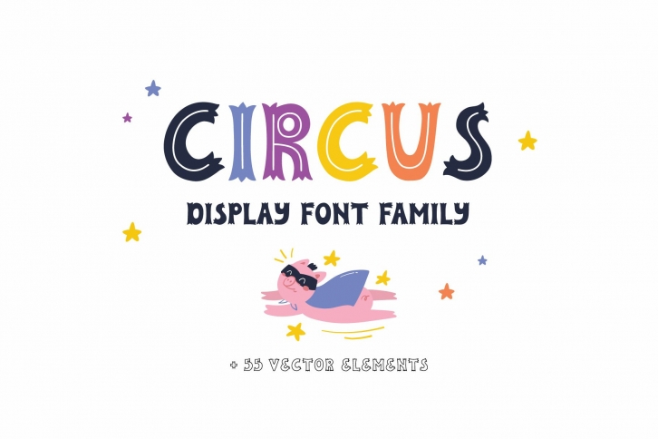 Circus and clipart Font Download