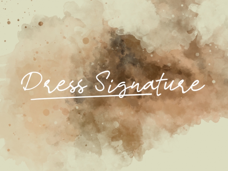 D Dress Signature Font Download