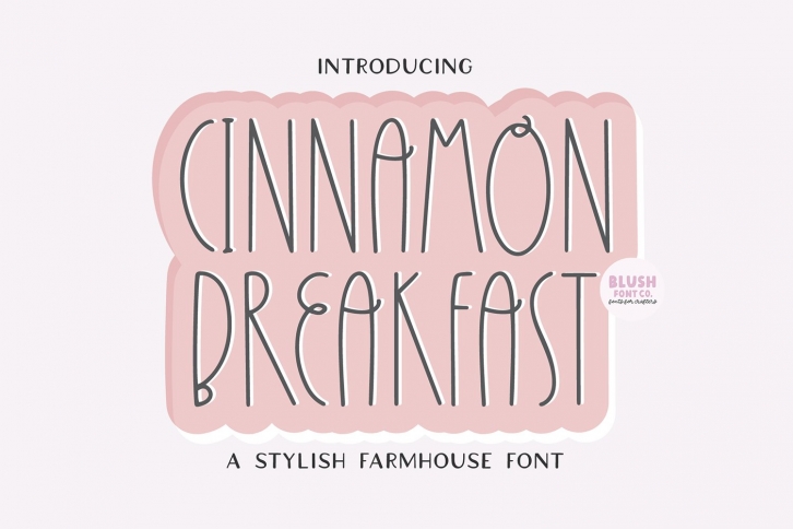 CINNAMON BREAKFAST a Decorative Farmhouse Font Download