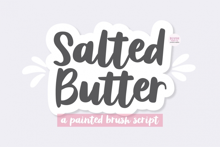 SALTED BUTTER Brush Script Font Download