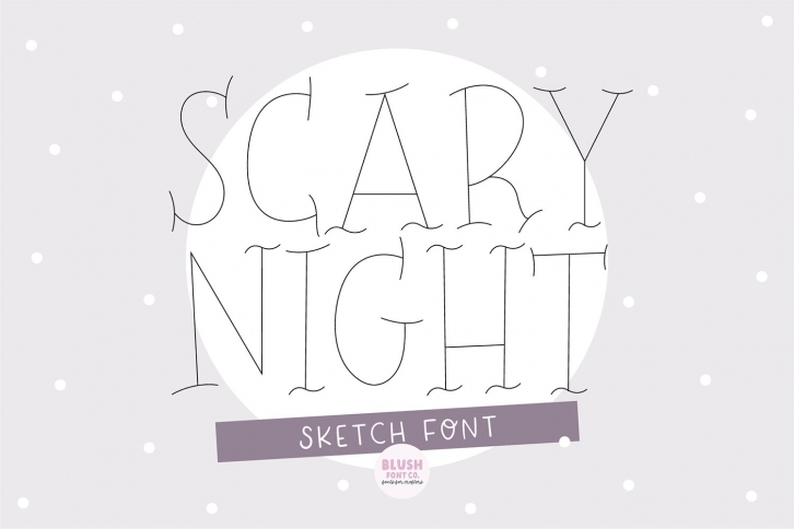 SCARY NIGHT Halloween Sketch Font Download