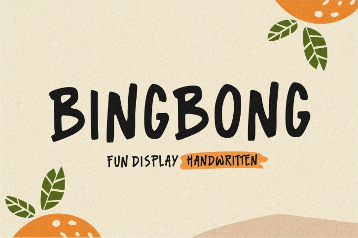 Bingbong Fun Display Handwritten Font Download