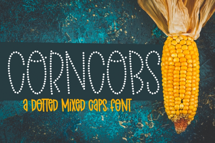 Corn Cobs - A Dotted Mixed Caps Font  Font Download