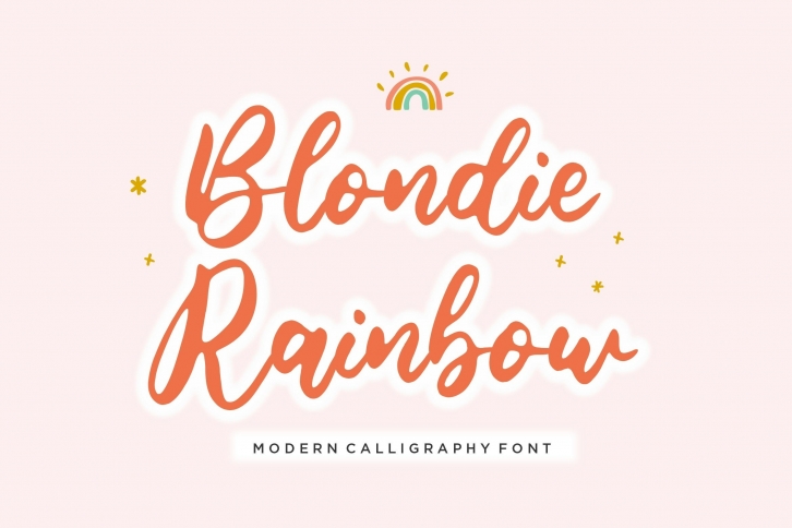 Blondie Rainbow Modern Calligraphy Font Download