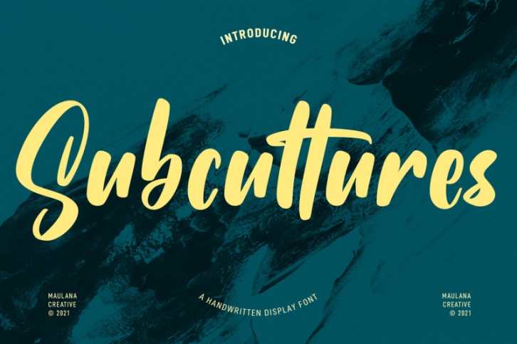 Subcultures Handwritten Display Font Font Download
