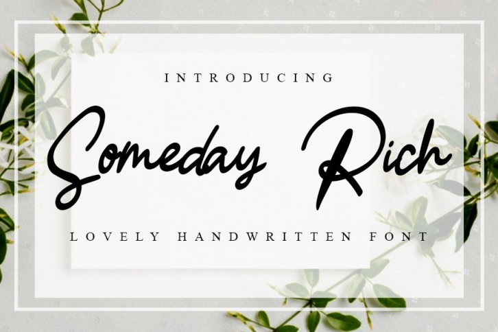 Someday Rich Font Download
