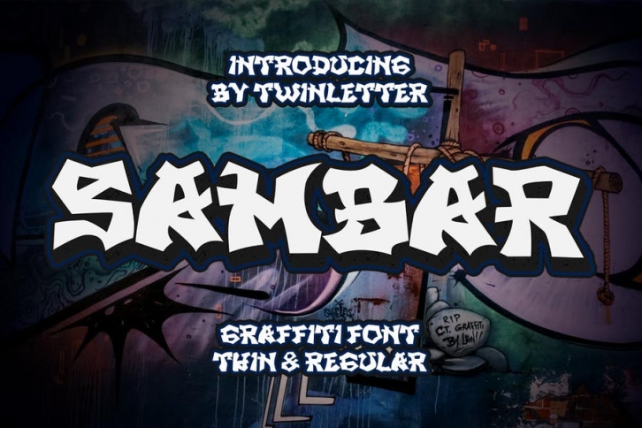 SAMBAR - Graffiti Display Font Font Download