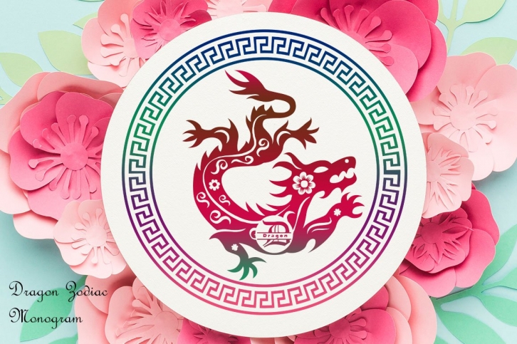 Dragon Zodiac Monogram Font Download
