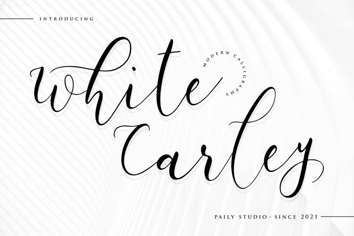 White Carley Modern Calligraphy Font Download